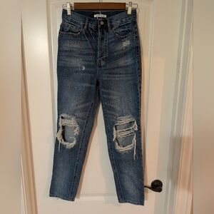 PacSun Ultra High Rise Slim Button Front Jeans 